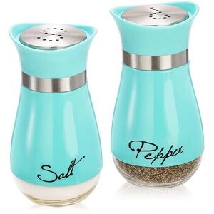 NWOT, Salt and Pepper Shakers, Stainless Steel and Glass Bottle
